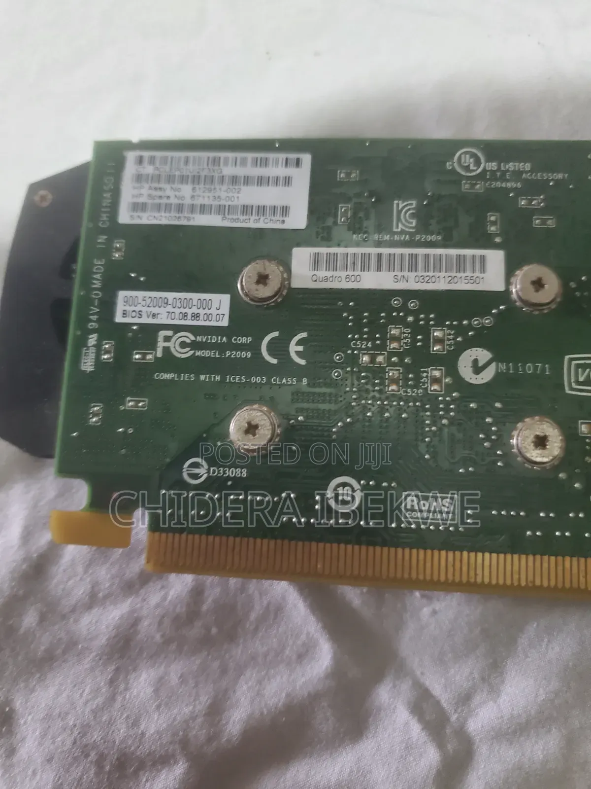 NVIDIA Quadro 600 1GB Professional Graphics Card