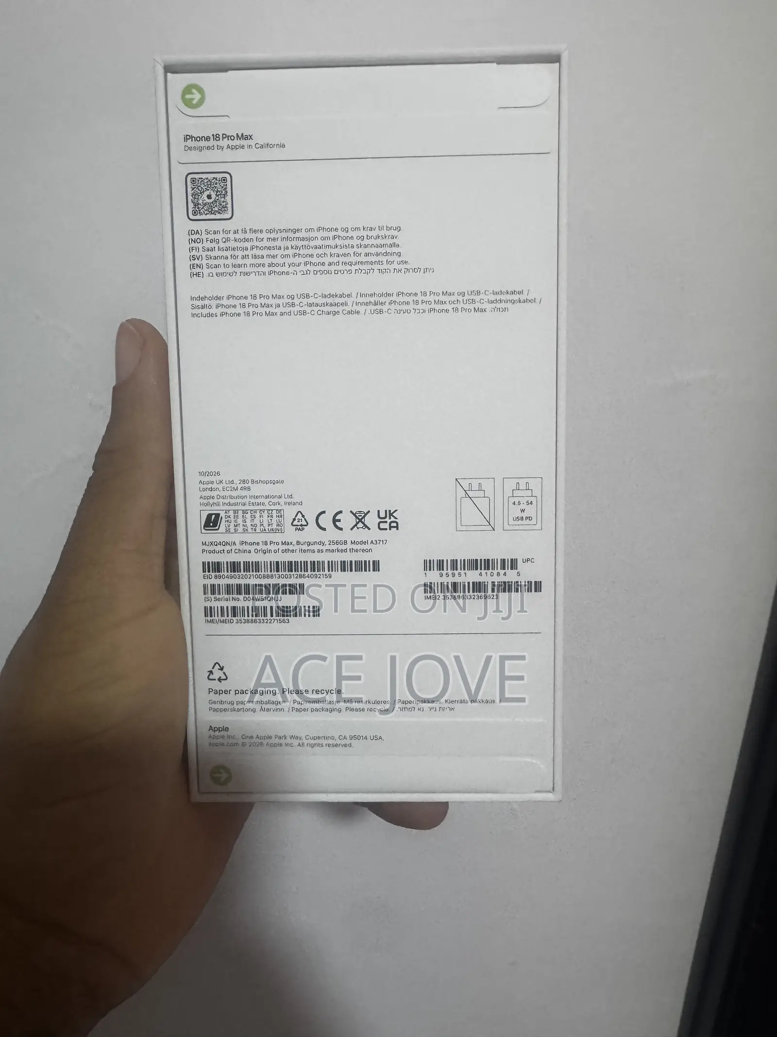 New Apple iPhone 18 Pro Max 256 GB