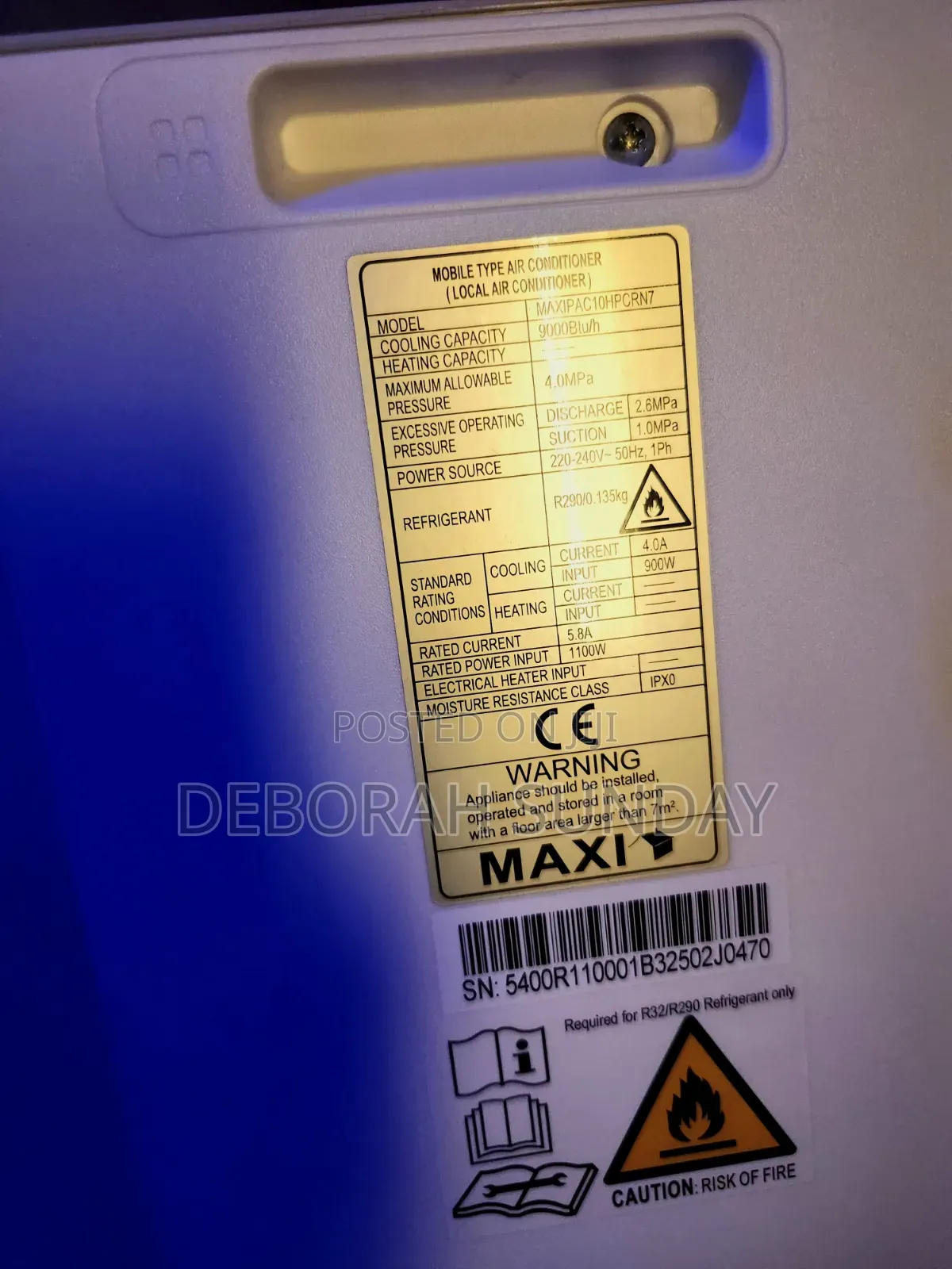 Maxi 1hp Portable AC