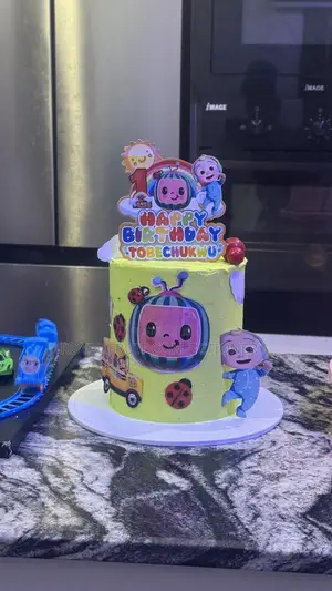 6 Inch 2 Layer Cocomelon Character Birthday Cake