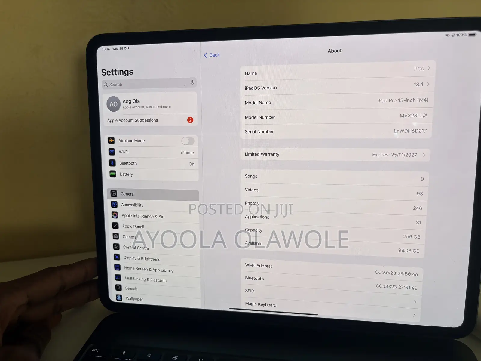Apple iPad Pro 13 (2024) 256 GB Black