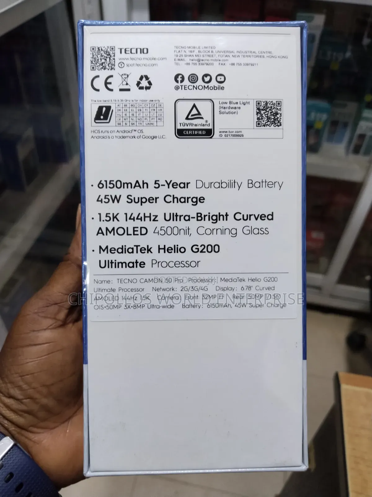 New Tecno Camon 50 Pro 256 GB Black