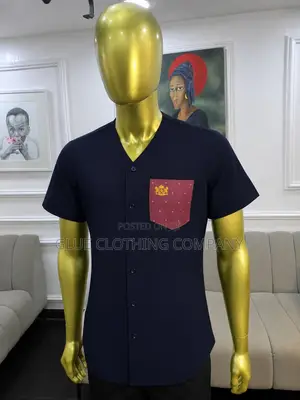Navy Blue Pajamas Shirt