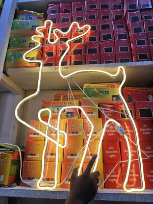 Neon Deer Silhouette Light – Festive Home & Compound Decoration