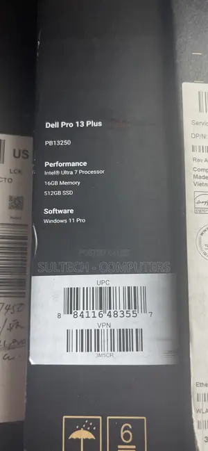 New Laptop Dell Pro Plus 13 16GB Intel SSD 512GB