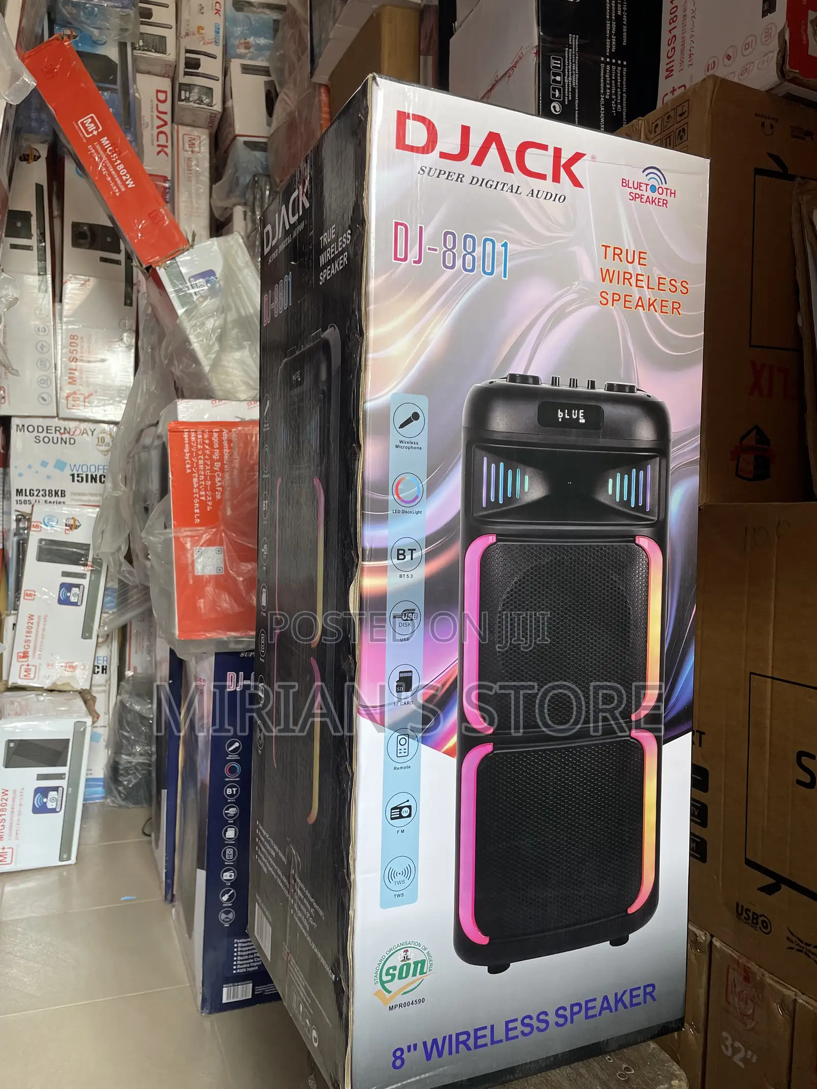 DJACK DJ-8801 8" True Wireless Bluetooth Speaker
