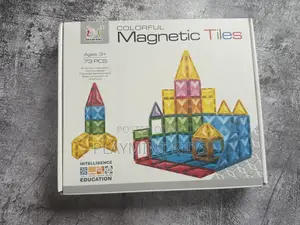 Colorful Magnetic Tiles Building Blocks Set (73 Pieces)