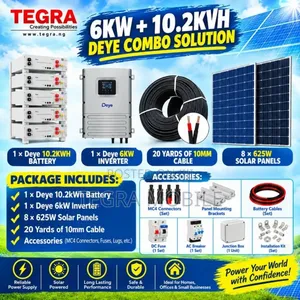 6kw + 10.2kwh Deye Combo Solution