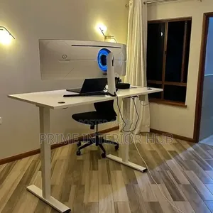Premium White Electric Adjustable Height Desk