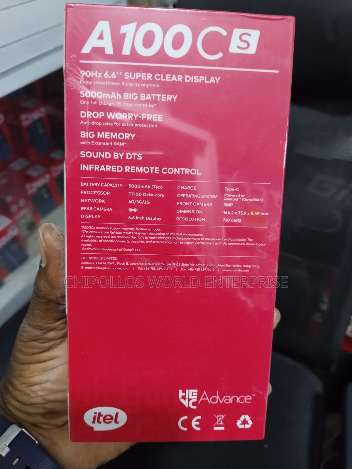 New Itel A100C 64 GB Black
