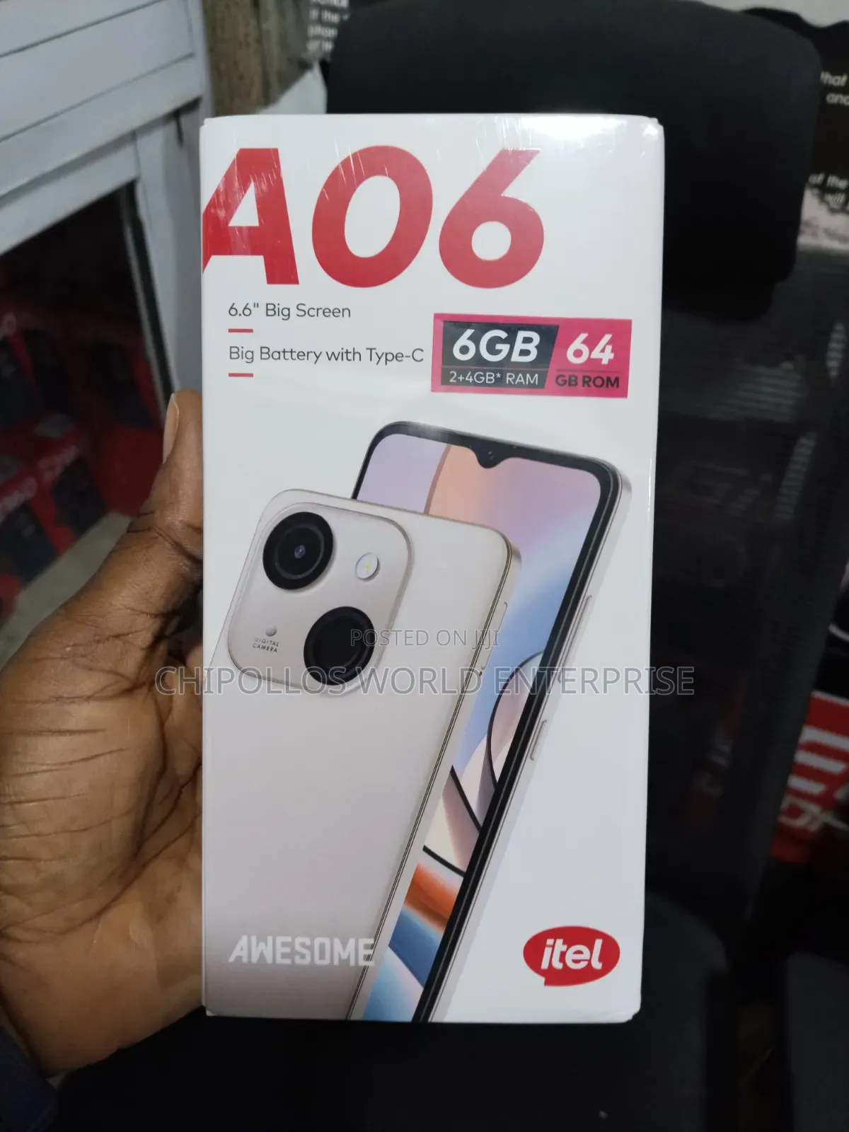 New Itel A06 64 GB Black