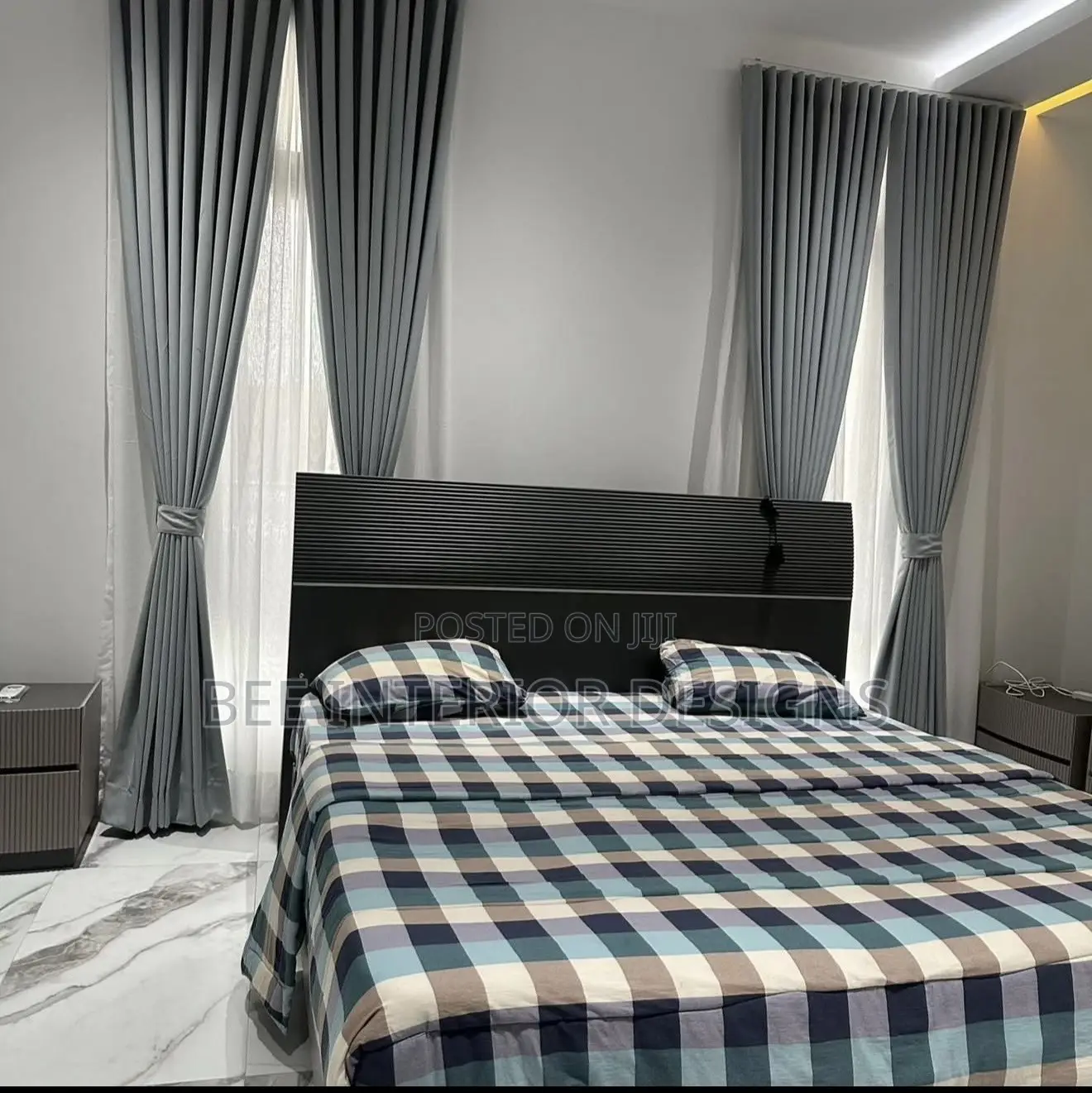Plain Gray Curtain