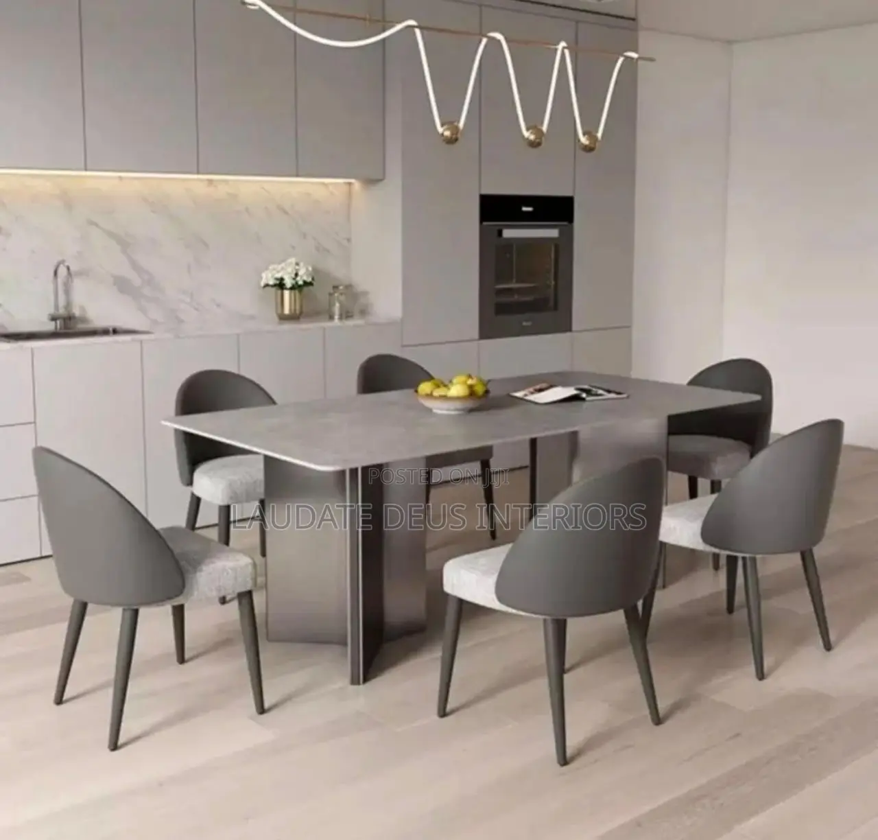 New Imported Luxurious 6 Seaters Marble Top Dining Table.