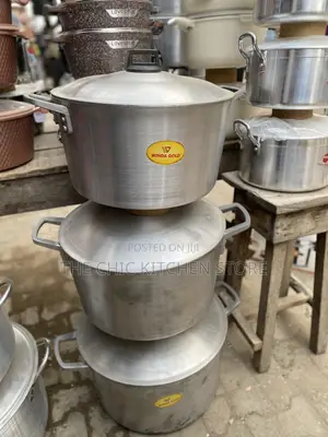 3pcs Winda Gold Cast Aluminum Pot (Big Size) 40, 42 & 45cm