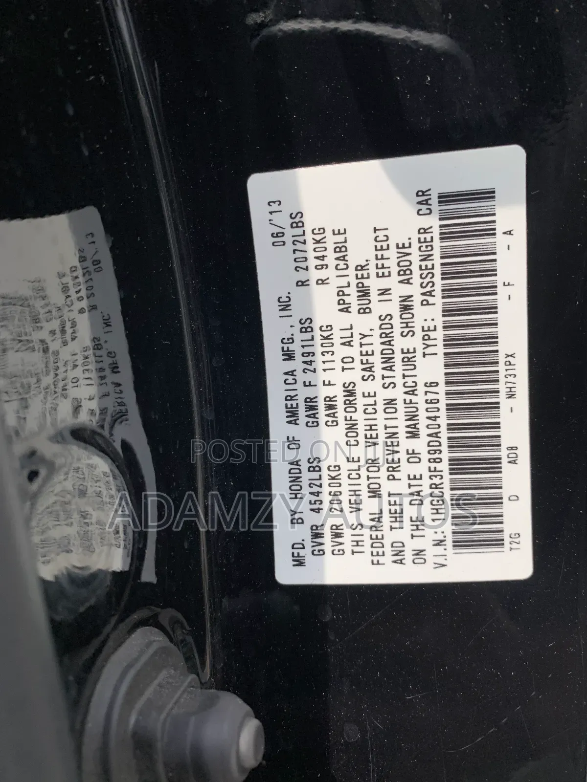 Honda Accord 2014 Black
