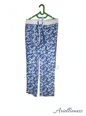 Blue Floral Palazzo Pants - Soft & Free - Ariellioness