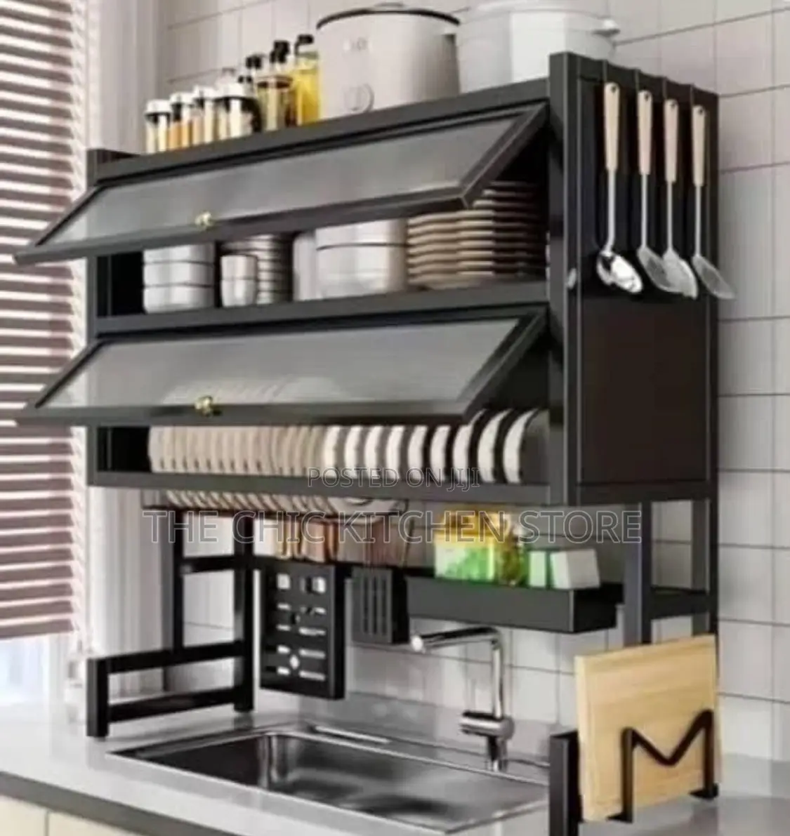 Double Layers Over the Sink Plate Rack/Dish Drainer