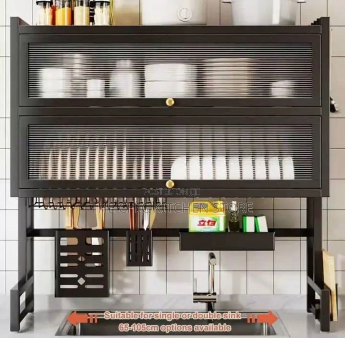 Double Layers Over the Sink Plate Rack/Dish Drainer