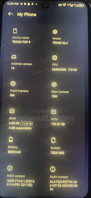 Tecno Pop 9 128 GB White