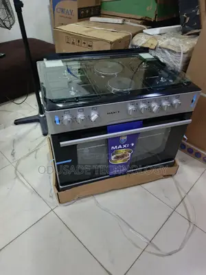 Premium Maxi 6-Burner Gas Cooker 60×90 – Stylish Black Finish