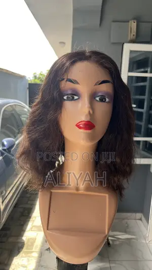 Used 100% Human Hair With 2by4 Closure 12 Inches Dark Brown