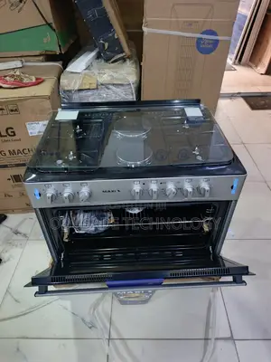 Maxi 60×90 Standing Gas Cooker With 6 Burners – Grey Edition