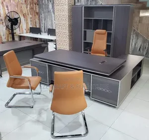 Luxury 2meters Executive Office Table and Shelf