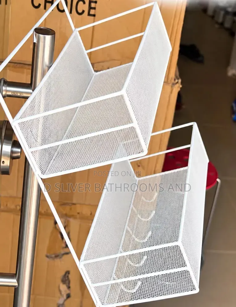 Wall Mounted Metal Storage Rack With Hooks