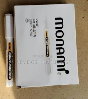 MONAMI Pro Paint Marker - White - 12 Pack Box Industrial Marker