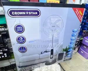 Crown Star 18 Inches Standing Fan Rechargeable