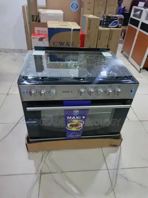 Maxi Family-Size Gas Cooker 60×90 – Black and Grey
