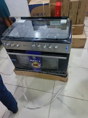 Stylish Maxi Gas Cooker 4+2 – 60×90 Grey and Black