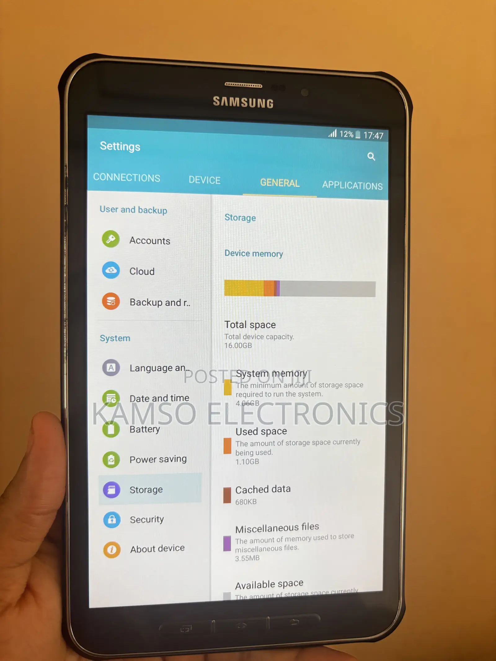 Samsung Galaxy Tab Active 16 GB Black