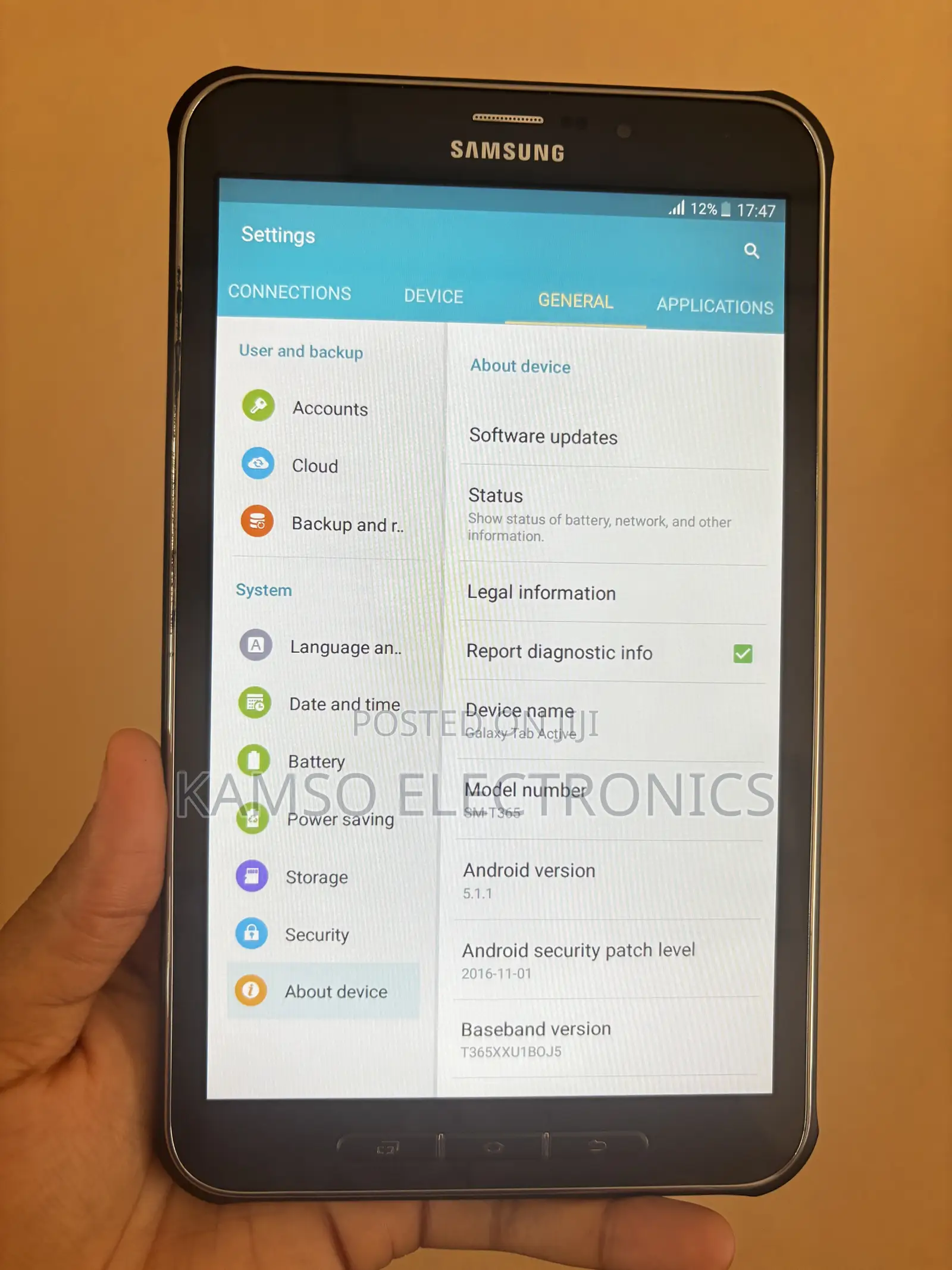 Samsung Galaxy Tab Active 16 GB Black