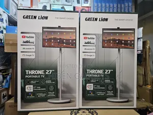 Green Loin, Throne 27inch Smart Portable TV on Wheels 360°Rotating