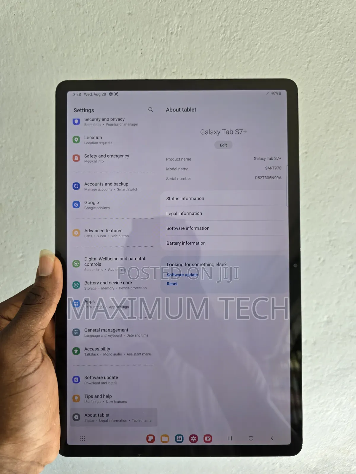 Samsung Galaxy Tab S7+ 256 GB Black