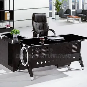 Glass Top Metal Leg Executive 1.6meters Office Table
