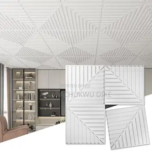 3D White Color PVC Wall Ceiling Panel Interior Decor Wholesale Retail