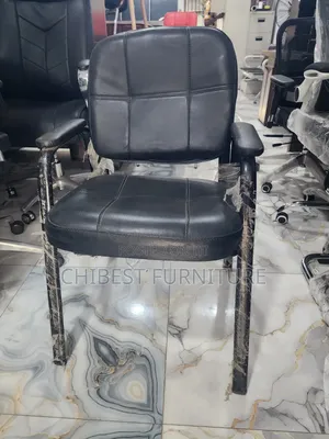 Imported Leather Visitor's Office Sofa.