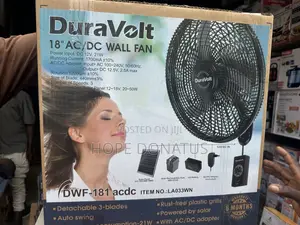 Duravolt AC/Dc Wall Fan 18”