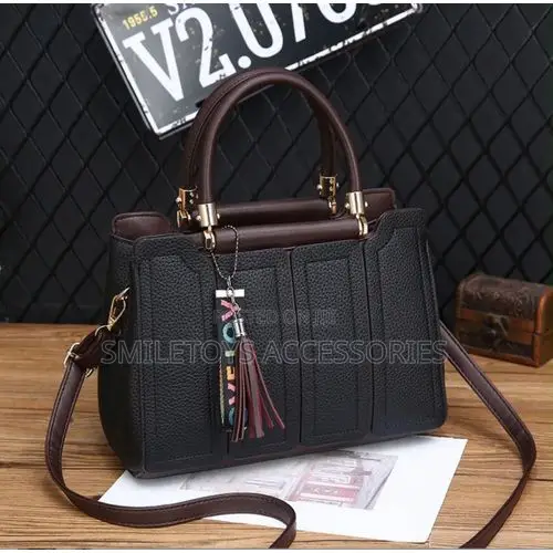 Structured Handbag With Tassel Charm & Strap