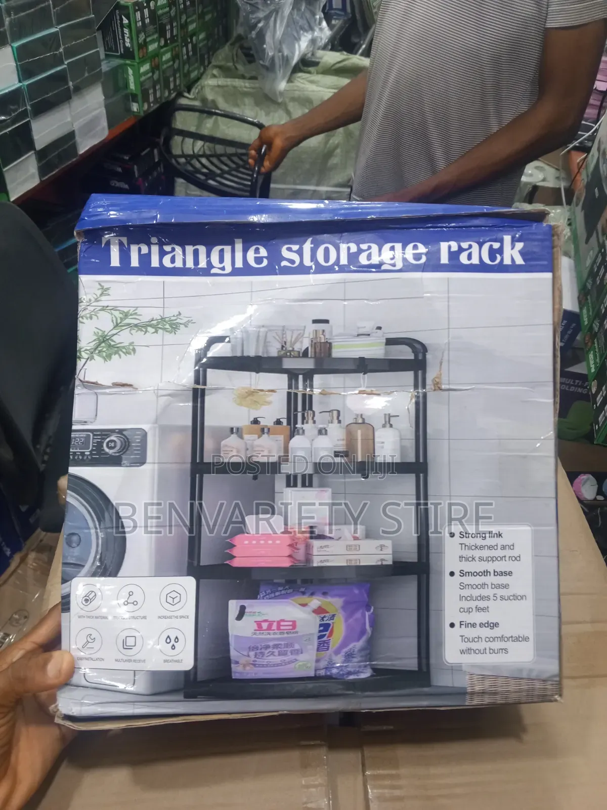4 Steps Triangle Storage Rack. Corner Storage Rack