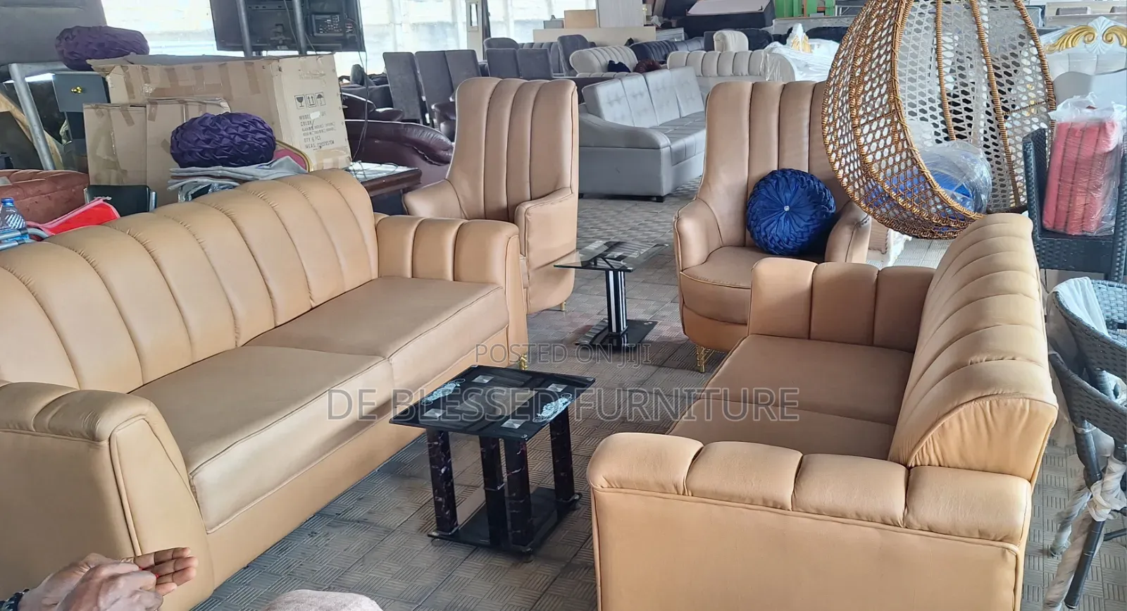 Executive Leather Fabric Sofa