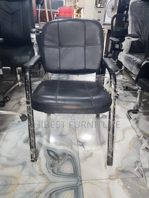 Standard Brand New Office Visitor's Leather Chair.
