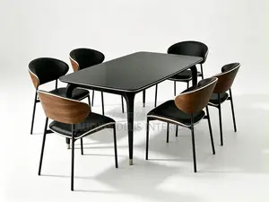 Luxurious 6 Seaters Marble Top Dining Table