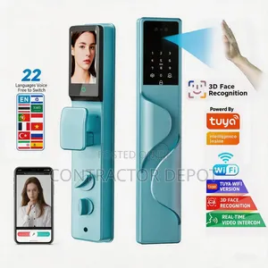 Waterproof Tuya WiFi Smart Door Lock With 3D Face & Fingerprint