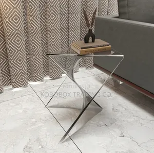 Mordern Acrylic End/Side Table, Glossy, Smooky Color