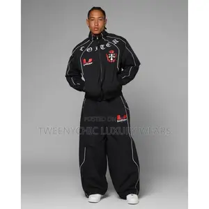 Premium Black Tracksuit Set for Men | Oversized Streetwear