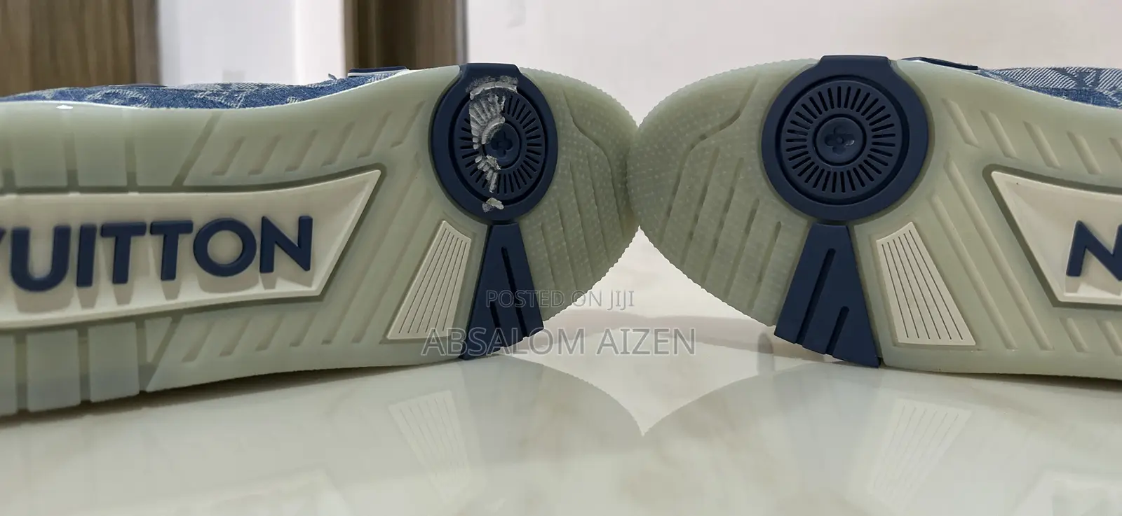 Louis Vuitton Blue Denim Monogram Trainers