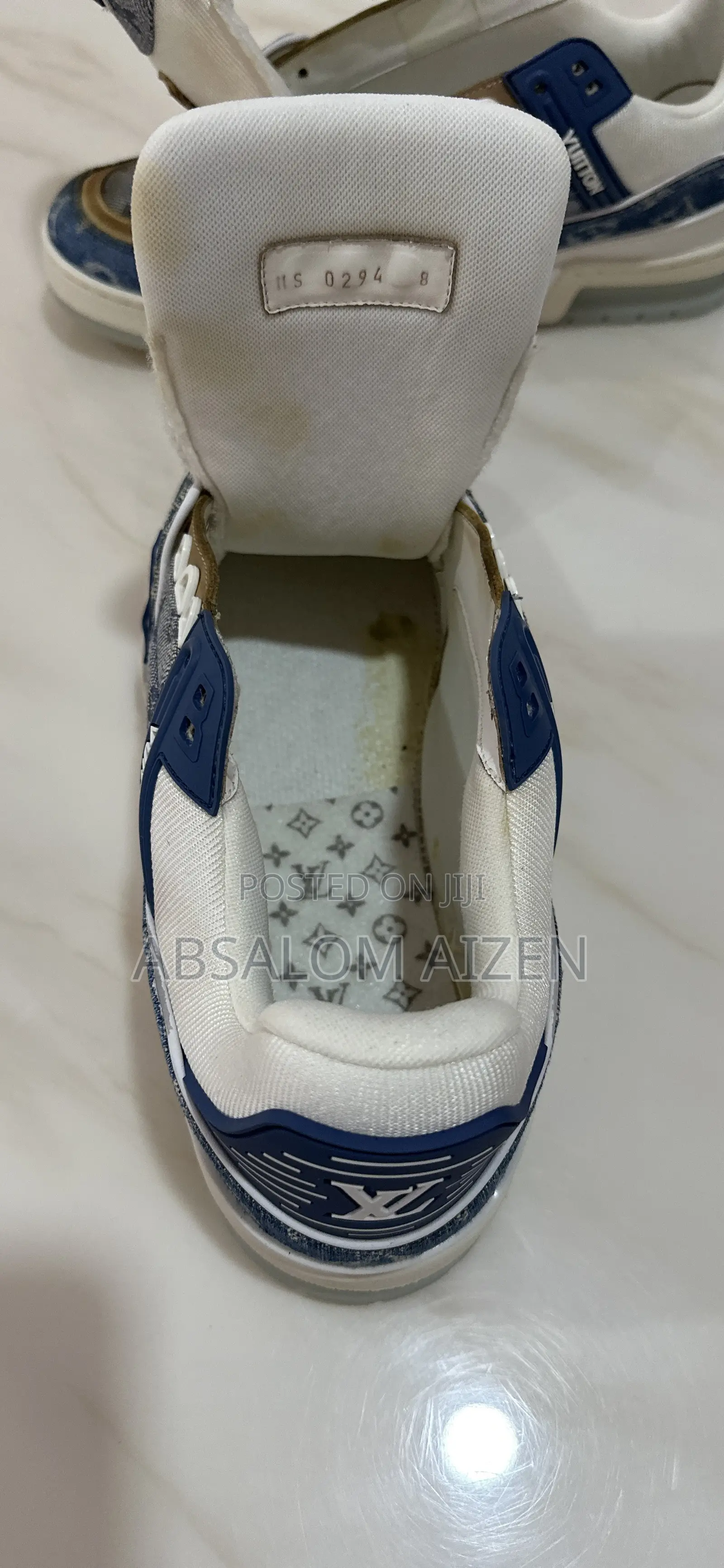 Louis Vuitton Blue Denim Monogram Trainers